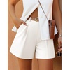 image:imageZESICA Dressy Shorts for Women 2026 Summer Wide Leg ShortsWhite
