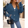 image:imageZESICA Fall Bow Cardigans for Women Trendy 2026 Casual Long Sleeve Button V Neck Knit Sweater Outerwear CoatsDarkblue