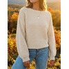 image:imageZESICA Fall Sweaters for Women Long Sleeve Knit Sweater TopsApricot