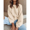 image:imageZESICA Fall Sweaters for Women Long Sleeve Knit Sweater TopsApricot