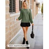 image:imageZESICA Fall Sweaters for Women Long Sleeve Knit Sweater TopsArmygreen