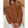 image:imageZESICA Fall Sweaters for Women Long Sleeve Knit Sweater TopsBrown
