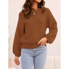 image:imageZESICA Fall Sweaters for Women Long Sleeve Knit Sweater TopsBrown