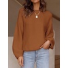 image:imageZESICA Fall Sweaters for Women Long Sleeve Knit Sweater TopsBrown