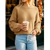 image:imageZESICA Fall Sweaters for Women Long Sleeve Knit Sweater TopsCamel