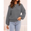 image:imageZESICA Fall Sweaters for Women Long Sleeve Knit Sweater TopsDarkgrey