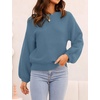 image:imageZESICA Fall Sweaters for Women Long Sleeve Knit Sweater TopsDustyblue