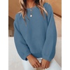 image:imageZESICA Fall Sweaters for Women Long Sleeve Knit Sweater TopsDustyblue