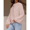 image:imageZESICA Fall Sweaters for Women Long Sleeve Knit Sweater TopsDustypink
