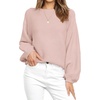 image:imageZESICA Fall Sweaters for Women Long Sleeve Knit Sweater TopsDustypink