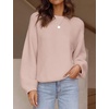 image:imageZESICA Fall Sweaters for Women Long Sleeve Knit Sweater TopsDustypink