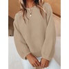image:imageZESICA Fall Sweaters for Women Long Sleeve Knit Sweater TopsKhaki