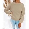 image:imageZESICA Fall Sweaters for Women Long Sleeve Knit Sweater TopsKhaki
