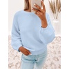 image:imageZESICA Fall Sweaters for Women Long Sleeve Knit Sweater TopsLightblue