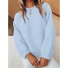 image:imageZESICA Fall Sweaters for Women Long Sleeve Knit Sweater TopsLightblue