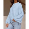 image:imageZESICA Fall Sweaters for Women Long Sleeve Knit Sweater TopsLightblue