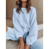 image:imageZESICA Fall Sweaters for Women Long Sleeve Knit Sweater TopsLightblue