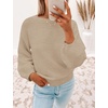 image:imageZESICA Fall Sweaters for Women Long Sleeve Knit Sweater TopsOatmeal