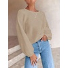 image:imageZESICA Fall Sweaters for Women Long Sleeve Knit Sweater TopsOatmeal