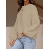 image:imageZESICA Fall Sweaters for Women Long Sleeve Knit Sweater TopsOatmeal