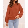 image:imageZESICA Fall Sweaters for Women Long Sleeve Knit Sweater TopsOrange