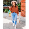 image:imageZESICA Fall Sweaters for Women Long Sleeve Knit Sweater TopsOrange