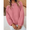 image:imageZESICA Fall Sweaters for Women Long Sleeve Knit Sweater TopsPink