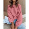 image:imageZESICA Fall Sweaters for Women Long Sleeve Knit Sweater TopsPink