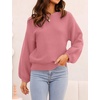 image:imageZESICA Fall Sweaters for Women Long Sleeve Knit Sweater TopsPink