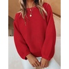 image:imageZESICA Fall Sweaters for Women Long Sleeve Knit Sweater TopsRed