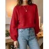 image:imageZESICA Fall Sweaters for Women Long Sleeve Knit Sweater TopsRed