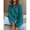 image:imageZESICA Fall Sweaters for Women Long Sleeve Knit Sweater TopsTeal