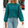 image:imageZESICA Fall Sweaters for Women Long Sleeve Knit Sweater TopsTeal
