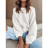 image:imageZESICA Fall Sweaters for Women Long Sleeve Knit Sweater TopsWhite