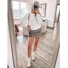 image:imageZESICA Fall Sweaters for Women Long Sleeve Knit Sweater TopsWhite