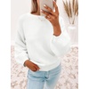 image:imageZESICA Fall Sweaters for Women Long Sleeve Knit Sweater TopsWhite