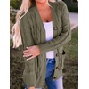 image:imageZESICA Long Sleeve Button Down Open Front Cable Knit Cardigan SweatersArmygreen