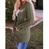 image:imageZESICA Long Sleeve Button Down Open Front Cable Knit Cardigan SweatersArmygreen