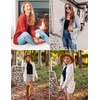 image:imageZESICA Long Sleeve Button Down Open Front Cable Knit Cardigan SweatersArmygreen