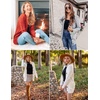 image:imageZESICA Long Sleeve Button Down Open Front Cable Knit Cardigan SweatersBeige