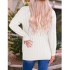 image:imageZESICA Long Sleeve Button Down Open Front Cable Knit Cardigan SweatersBeige