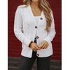 image:imageZESICA Long Sleeve Button Down Open Front Cable Knit Cardigan SweatersBeige
