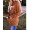 image:imageZESICA Long Sleeve Button Down Open Front Cable Knit Cardigan SweatersBrown