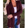 image:imageZESICA Long Sleeve Button Down Open Front Cable Knit Cardigan SweatersBurgundy
