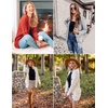 image:imageZESICA Long Sleeve Button Down Open Front Cable Knit Cardigan SweatersCharcoal