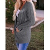 image:imageZESICA Long Sleeve Button Down Open Front Cable Knit Cardigan SweatersCharcoal
