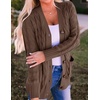 image:imageZESICA Long Sleeve Button Down Open Front Cable Knit Cardigan SweatersCoffee