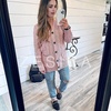 image:imageZESICA Long Sleeve Button Down Open Front Cable Knit Cardigan SweatersDustypink