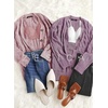 image:imageZESICA Long Sleeve Button Down Open Front Cable Knit Cardigan SweatersDustypink