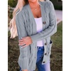 image:imageZESICA Long Sleeve Button Down Open Front Cable Knit Cardigan SweatersGrey